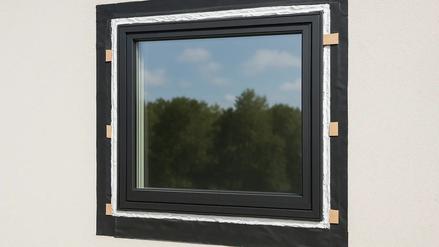 Window flashing and shim installation sequence on a rough opening